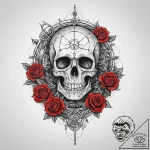 Tattoo design a futuristic laboratory with gl… – tattoo sketch (№1754576668_0, 07.08.2025 14:24) — tattoovalue.net