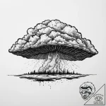A dramatic wide shot of a supercell thunderst… – tattoo sketch (№1754579266_0, 07.08.2025 15:07) — tattoovalue.net