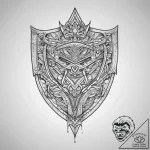 Tattoo sketch a powerful geometric pattern th… – tattoo sketch (№1754581857_0, 07.08.2025 15:50) — tattoovalue.net