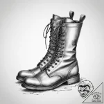 Tattoo design a detailed image of worn combat… – tattoo sketch (№1754582062_0, 07.08.2025 15:54) — tattoovalue.net