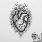 Tattoo sketch an anatomical heart, rendered r… – tattoo sketch (№1754582261_0, 07.08.2025 15:57) — tattoovalue.net