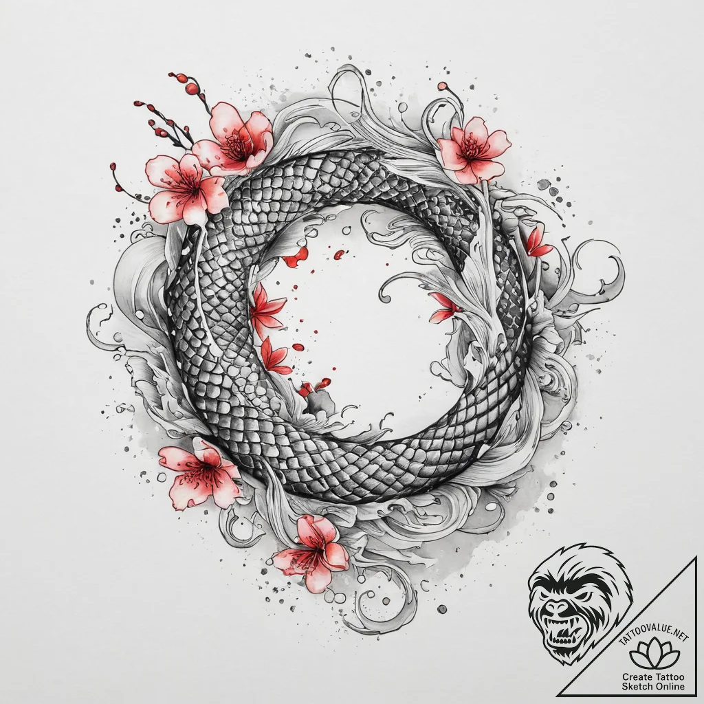Tattoo design a soft, dreamy watercolor backg... - tattoo sketch (№1754582461_0, 07.08.2025 16:01) — tattoovalue.net