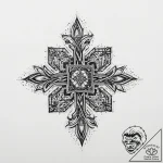A qr code that links to a secret message, art… – tattoo sketch (№1754582857_0, 07.08.2025 16:07) — tattoovalue.net