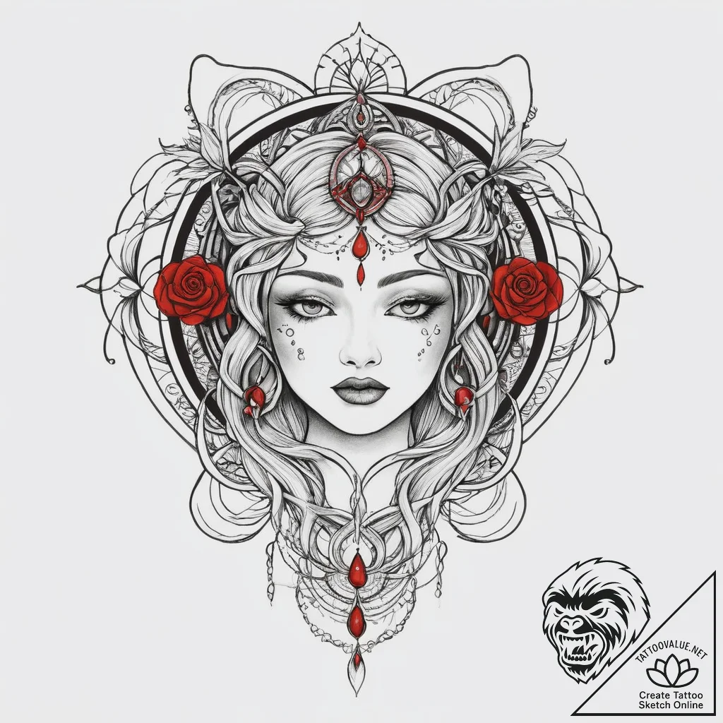 Tattoo sketch a subtle representation of inne... - tattoo sketch (№1754583852_0, 07.08.2025 16:24) — tattoovalue.net
