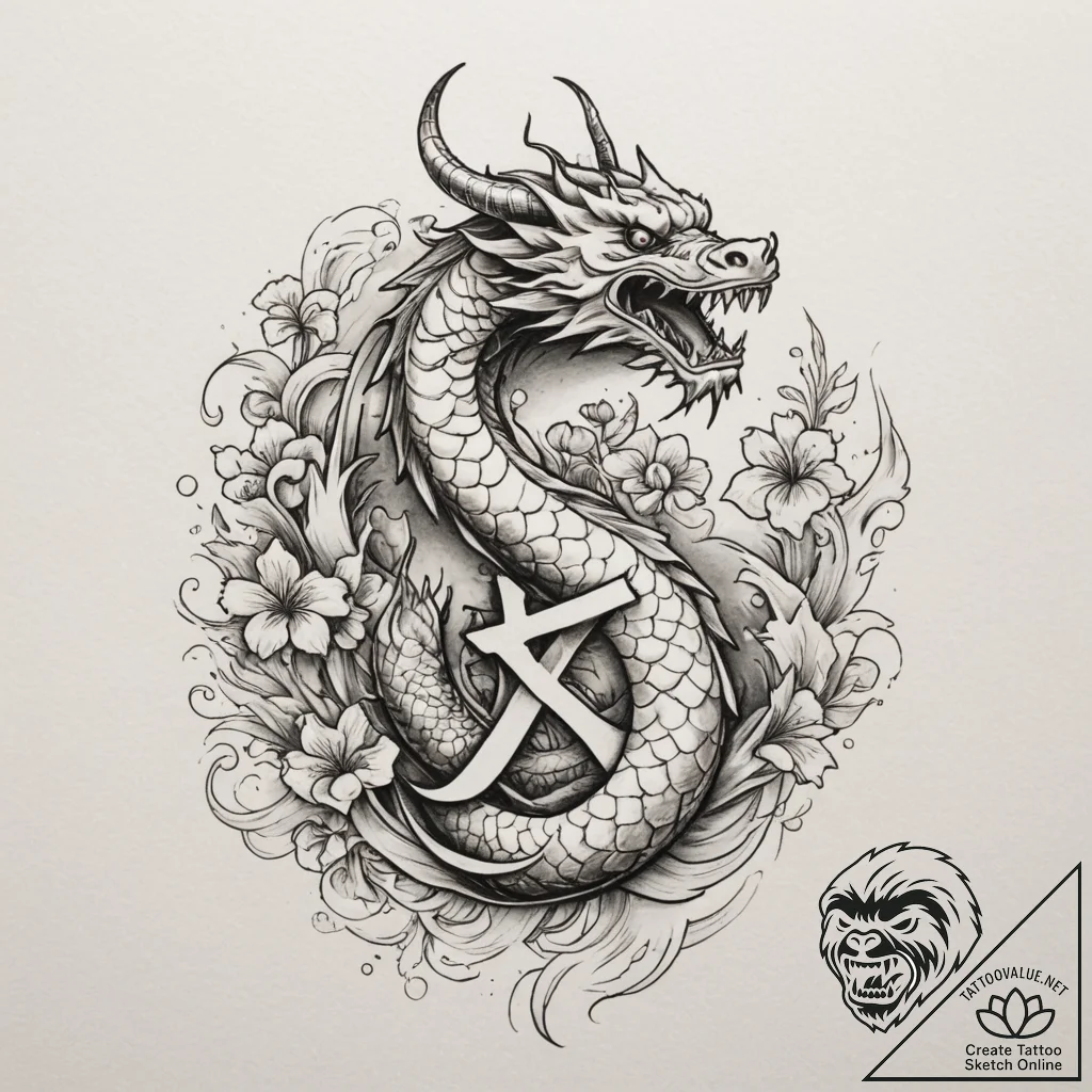 134. tattoo design: a minimalist "klad" rune,... - tattoo sketch (№1754584856_0, 07.08.2025 16:40) — tattoovalue.net