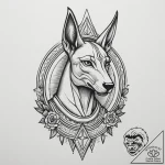 Anubis, tattoo flash sheet design, on a clean… – tattoo sketch (№1754585055_0, 07.08.2025 16:44) — tattoovalue.net