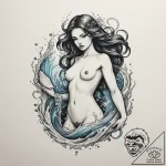Tattoo sketch aquarius’s water-bearer, a clea… – tattoo sketch (№1754585254_0, 07.08.2025 16:47) — tattoovalue.net