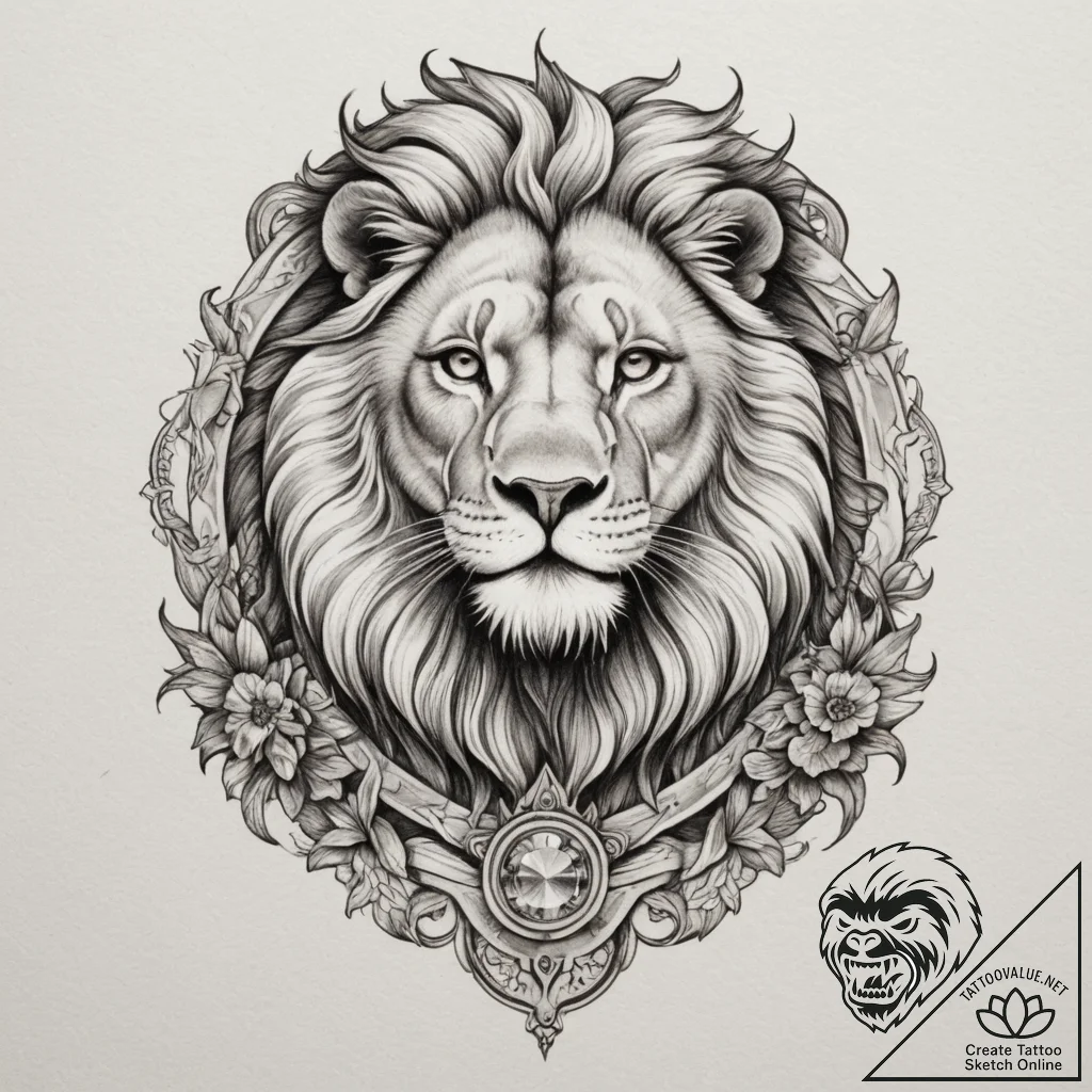 Tattoo sketch a zodiac animal (e.g., a lion)... - tattoo sketch (№1754587875_0, 07.08.2025 17:31) — tattoovalue.net
