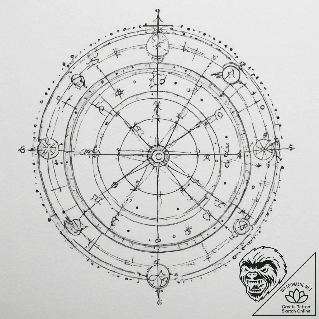Tattoo sketch a full sleeve concept of the en... - tattoo sketch (№1754588878_0, 07.08.2025 17:47) — tattoovalue.net