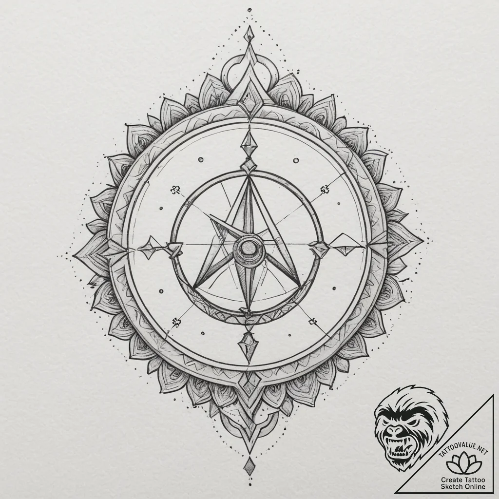 Tattoo sketch a subtle hint of the zodiac ele... - tattoo sketch (№1754589079_0, 07.08.2025 17:51) — tattoovalue.net