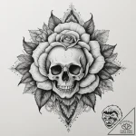 Tattoo sketch a blooming flower with subtle l… – tattoo sketch (№1754589279_0, 07.08.2025 17:54) — tattoovalue.net
