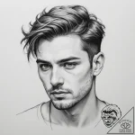 Tattoo sketch a strong, stoic profile of a ma… – tattoo sketch (№1754589681_0, 07.08.2025 18:01) — tattoovalue.net