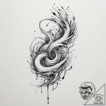 Tattoo sketch an abstract representation of f… – tattoo sketch (№1754589880_0, 07.08.2025 18:04) — tattoovalue.net