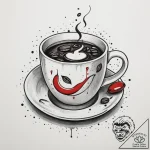 Tattoo sketch a ‘coffee cup’ on one, a ‘coffe… – tattoo sketch (№1754590895_0, 07.08.2025 18:21) — tattoovalue.net
