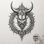Tattoo design a stylized viking symbol for fa… – tattoo sketch (№1754593095_0, 07.08.2025 18:58) — tattoovalue.net