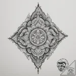 Tattoo sketch an intricate mosaic pattern in… – tattoo sketch (№1754593687_0, 07.08.2025 19:08) — tattoovalue.net