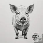 Pig – tattoo sketch (№1754594680_0, 07.08.2025 19:24) — tattoovalue.net