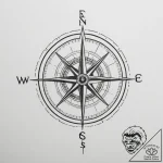 Compass – tattoo sketch (№1754596064_0, 07.08.2025 19:47) — tattoovalue.net