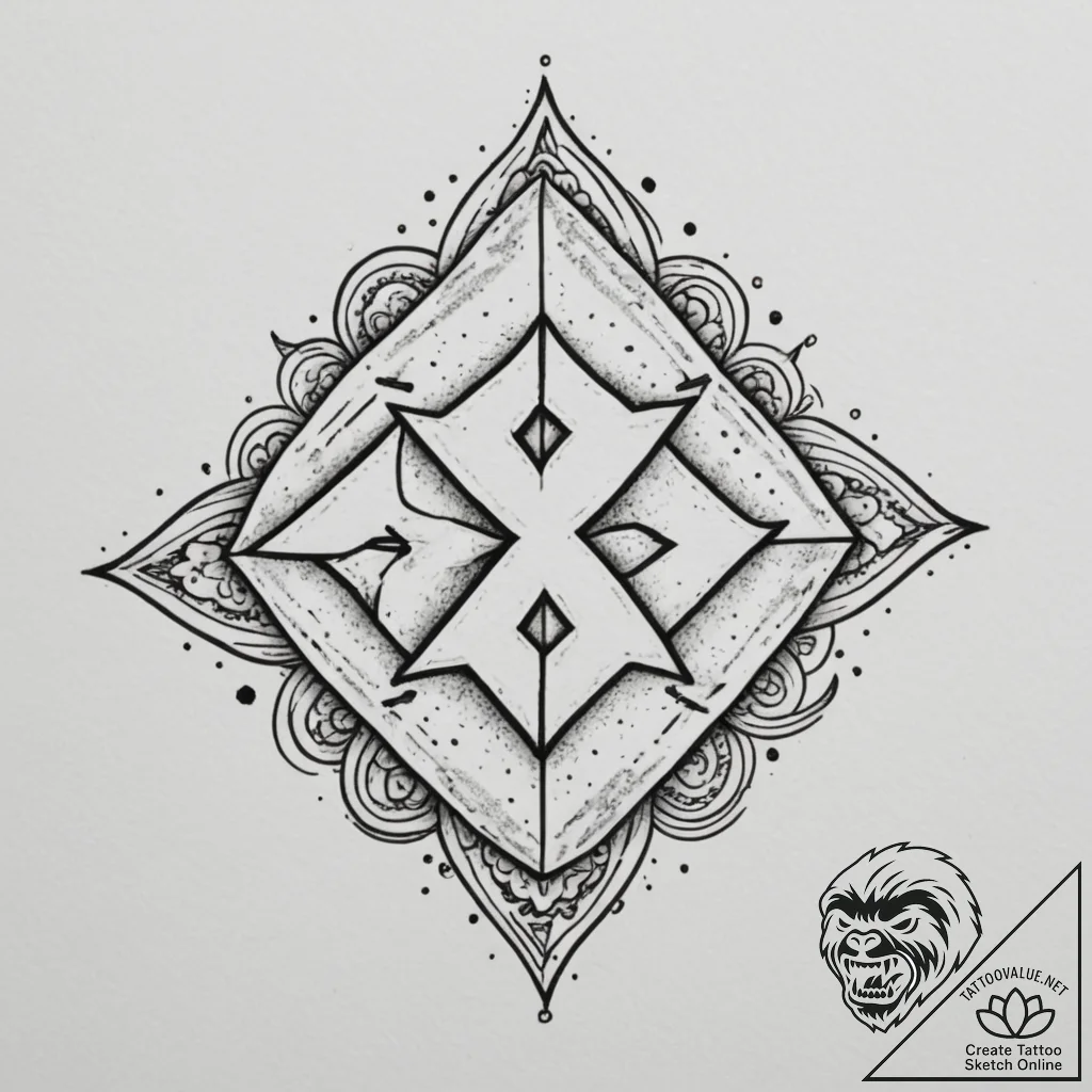 Tattoo sketch a minimalist 'xp' icon linework... - tattoo sketch (№1754596262_0, 07.08.2025 19:51) — tattoovalue.net