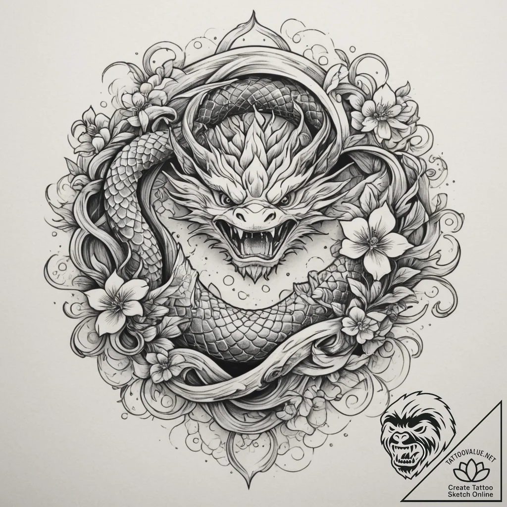 Tattoo sketch a stylized "tree of life" with... - tattoo sketch (№1754597058_0, 07.08.2025 20:04) — tattoovalue.net