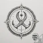Tattoo design a small, clean cancer glyph wit… – tattoo sketch (№1754597650_0, 07.08.2025 20:14) — tattoovalue.net