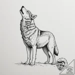 Tattoo design a lone wolf standing calmly in… – tattoo sketch (№1754604533_0, 07.08.2025 22:08) — tattoovalue.net