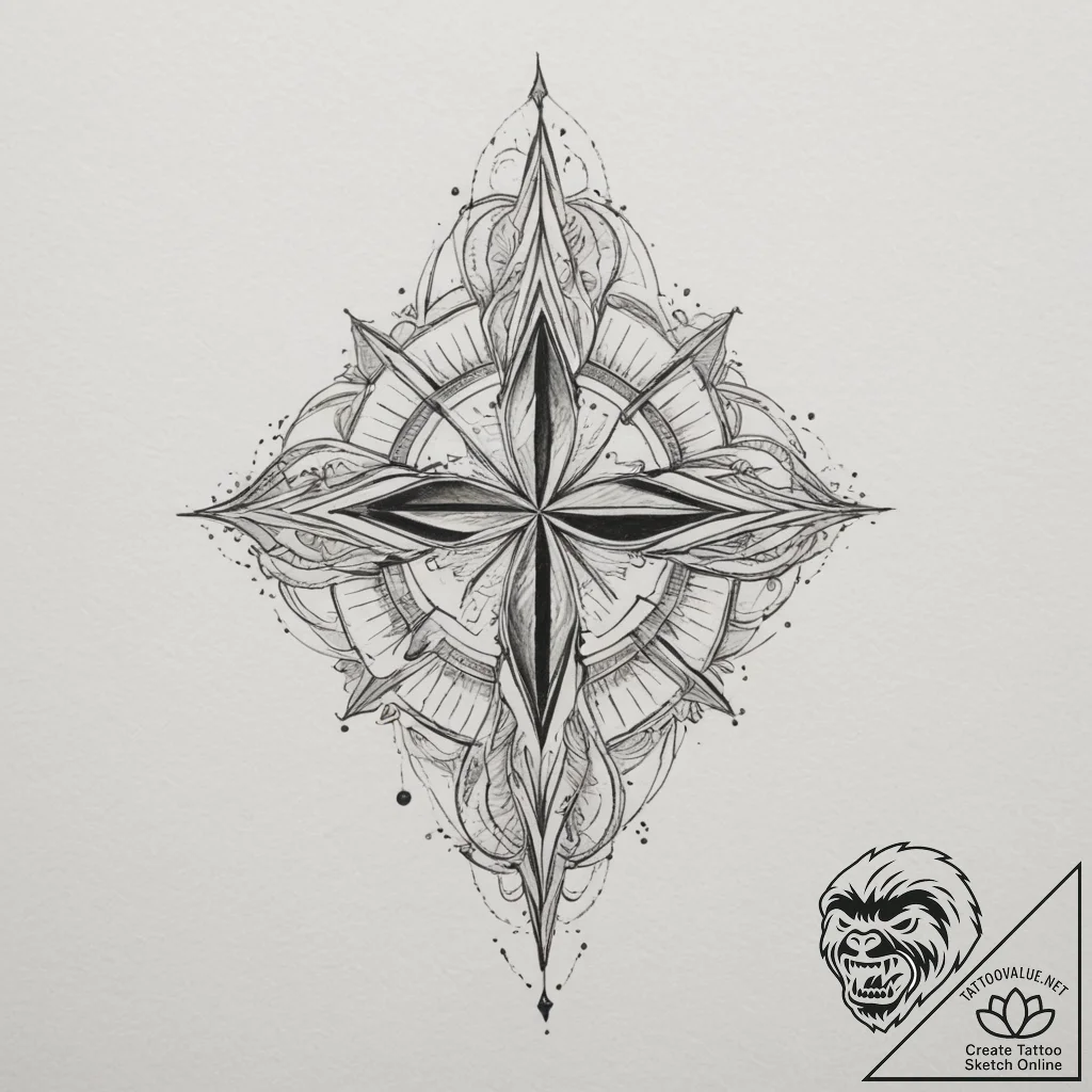 Tattoo sketch a subtle representation of grav... - tattoo sketch (№1754605929_0, 07.08.2025 22:32) — tattoovalue.net