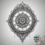 The detailed interior of a classic grandfathe… – tattoo sketch (№1754607533_0, 07.08.2025 22:58) — tattoovalue.net