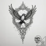 Tattoo sketch a stylized “escape key” with a… – tattoo sketch (№1754608546_0, 07.08.2025 23:15) — tattoovalue.net