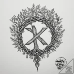 110. tattoo sketch: “yest” rune intertwined w… – tattoo sketch (№1754608946_0, 07.08.2025 23:22) — tattoovalue.net