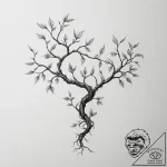 Tattoo sketch two intertwining vines growing… – tattoo sketch (№1754609964_0, 07.08.2025 23:39) — tattoovalue.net