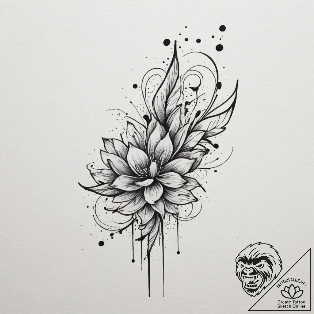 Sky, tattoo drawing outline, watercolor tatto... - tattoo sketch (№1754610370_0, 07.08.2025 23:46) — tattoovalue.net