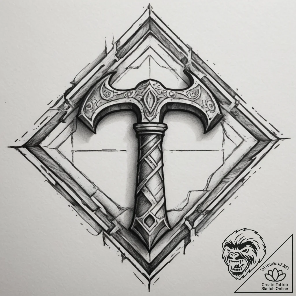 Tattoo design: a geometric representation of... - tattoo sketch (№1754610575_0, 07.08.2025 23:49) — tattoovalue.net