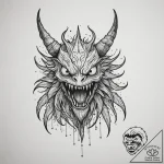 Tattoo design a tiny, playful monster or crea… – tattoo sketch (№1754610777_0, 07.08.2025 23:52) — tattoovalue.net