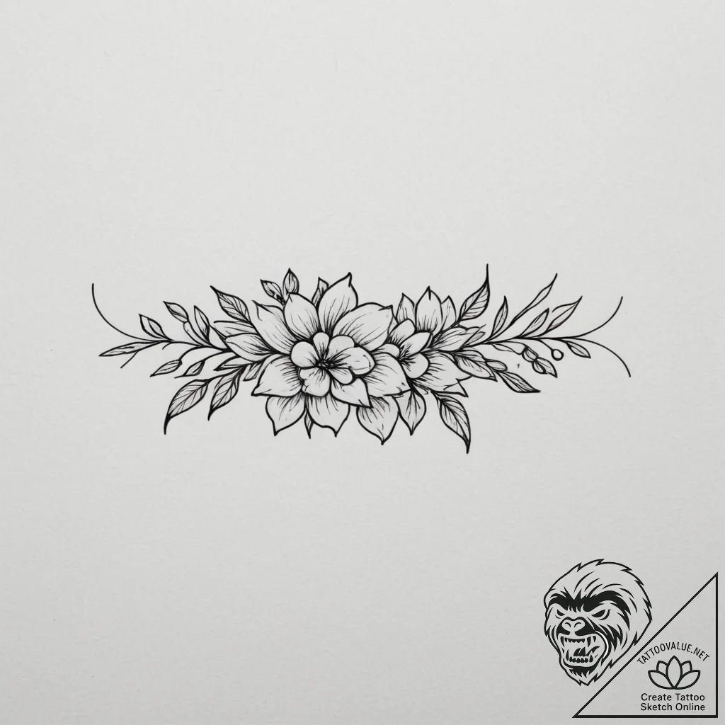 Tattoo sketch a minimalist health bar linewor... - tattoo sketch (№1754610976_0, 07.08.2025 23:56) — tattoovalue.net