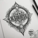 Tattoo design a glowing “hit point” counter i… – tattoo sketch (№1754613799_0, 08.08.2025 00:43) — tattoovalue.net