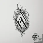 74. tattoo design: a minimalist “raduga” rune… – tattoo sketch (№1754614003_0, 08.08.2025 00:46) — tattoovalue.net