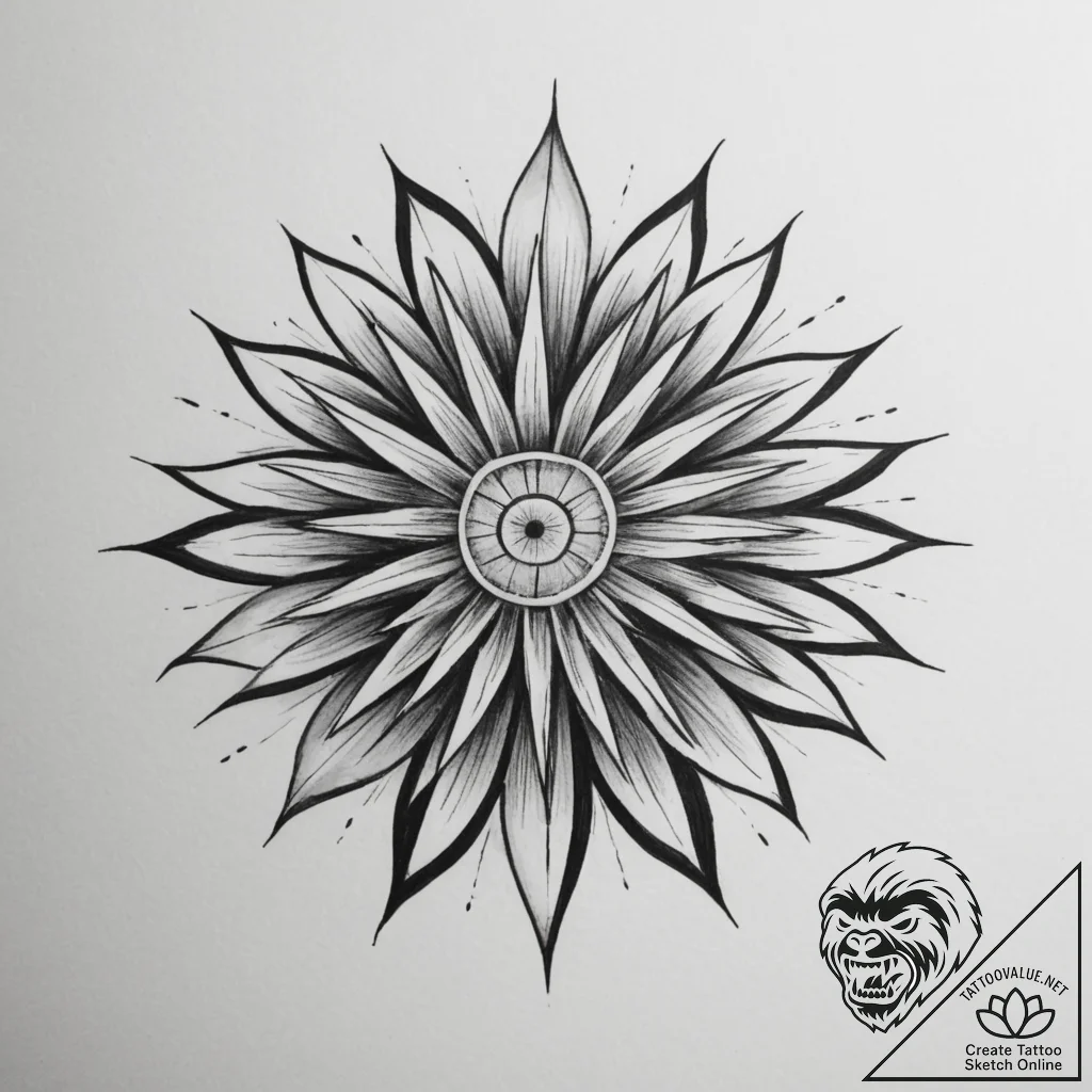 Tattoo sketch an abstract representation of a... - tattoo sketch (№1754614406_0, 08.08.2025 00:53) — tattoovalue.net