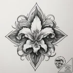 Heraldic lily, tattoo flash sheet design, rea… – tattoo sketch (№1754615220_0, 08.08.2025 01:07) — tattoovalue.net
