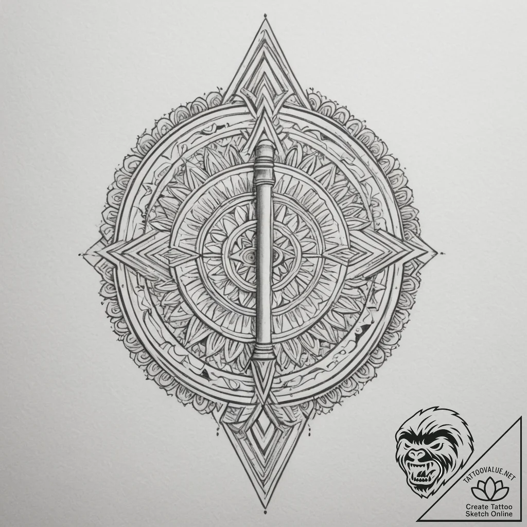 Tattoo design a generic military shovel or en... - tattoo sketch (№1754617837_0, 08.08.2025 01:50) — tattoovalue.net