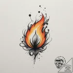 Fire, tattoo sketch design, black and grey ta… – tattoo sketch (№1754619646_0, 08.08.2025 02:20) — tattoovalue.net