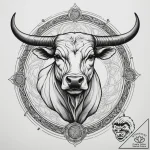 Tattoo design a taurus bull becoming a series… – tattoo sketch (№1754620460_0, 08.08.2025 02:34) — tattoovalue.net
