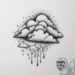Tattoo sketch a tiny, abstract cloud with a r… – tattoo sketch (№1754623086_0, 08.08.2025 03:18) — tattoovalue.net
