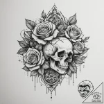Tattoo design a texture of hardened concrete… – tattoo sketch (№1754624321_0, 08.08.2025 03:38) — tattoovalue.net