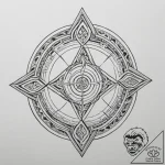 132. tattoo design: a “klad” rune with intric… – tattoo sketch (№1754625318_0, 08.08.2025 03:55) — tattoovalue.net