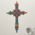 Indian, tattoo drawing outline, vibrant color… – tattoo sketch (№1754625921_0, 08.08.2025 04:05) — tattoovalue.net