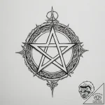 Pentacle – tattoo sketch (№1754626917_0, 08.08.2025 04:21) — tattoovalue.net