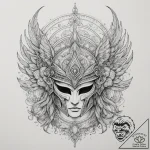 Tattoo sketch a stylized depiction of the cos… – tattoo sketch (№1754627512_0, 08.08.2025 04:31) — tattoovalue.net