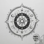 Tattoo design a cosmic dotwork sky with the z… – tattoo sketch (№1754627911_0, 08.08.2025 04:38) — tattoovalue.net
