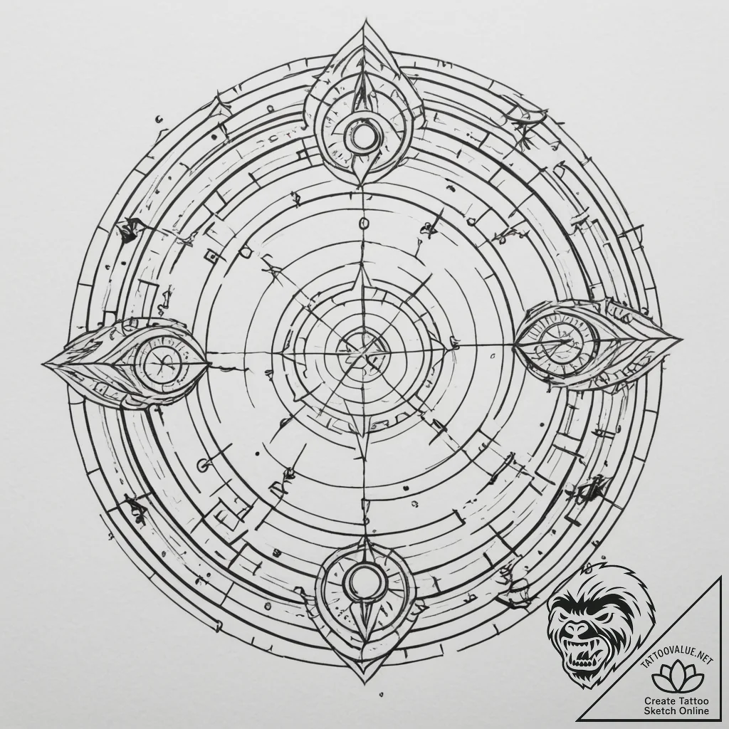 Tattoo design an abstract representation of t... - tattoo sketch (№1754628505_0, 08.08.2025 04:48) — tattoovalue.net